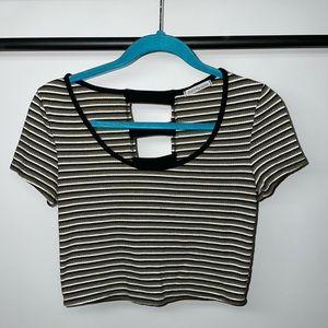 Charlotte Russe Striped Crop Top
